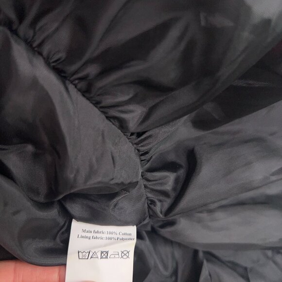 Ofuure Romper Womens Small Red Yellow African Print Ruffle Shorts Tie Sleeves - Picture 13 of 15